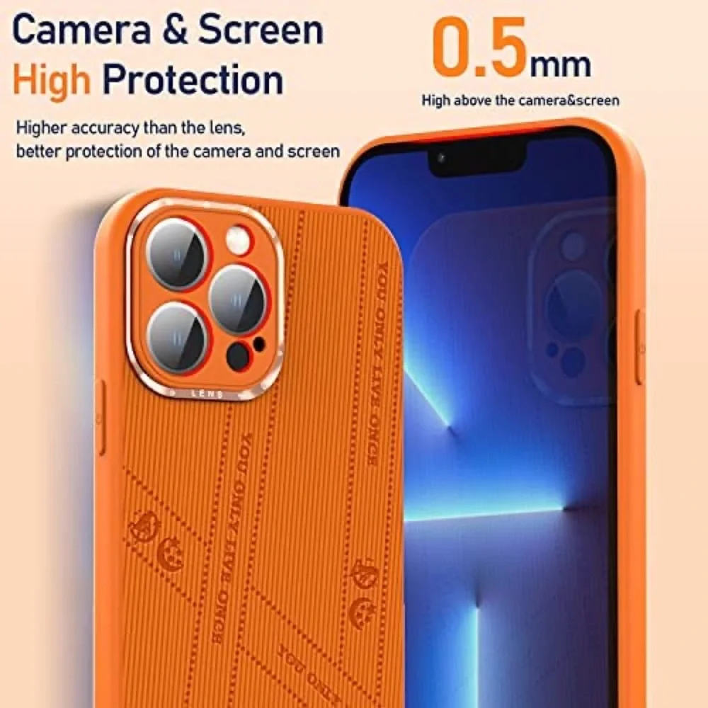 Ultra Thin Full Body Protective Soft Bumper iPhone 13 Pro 6.1” Case Orange